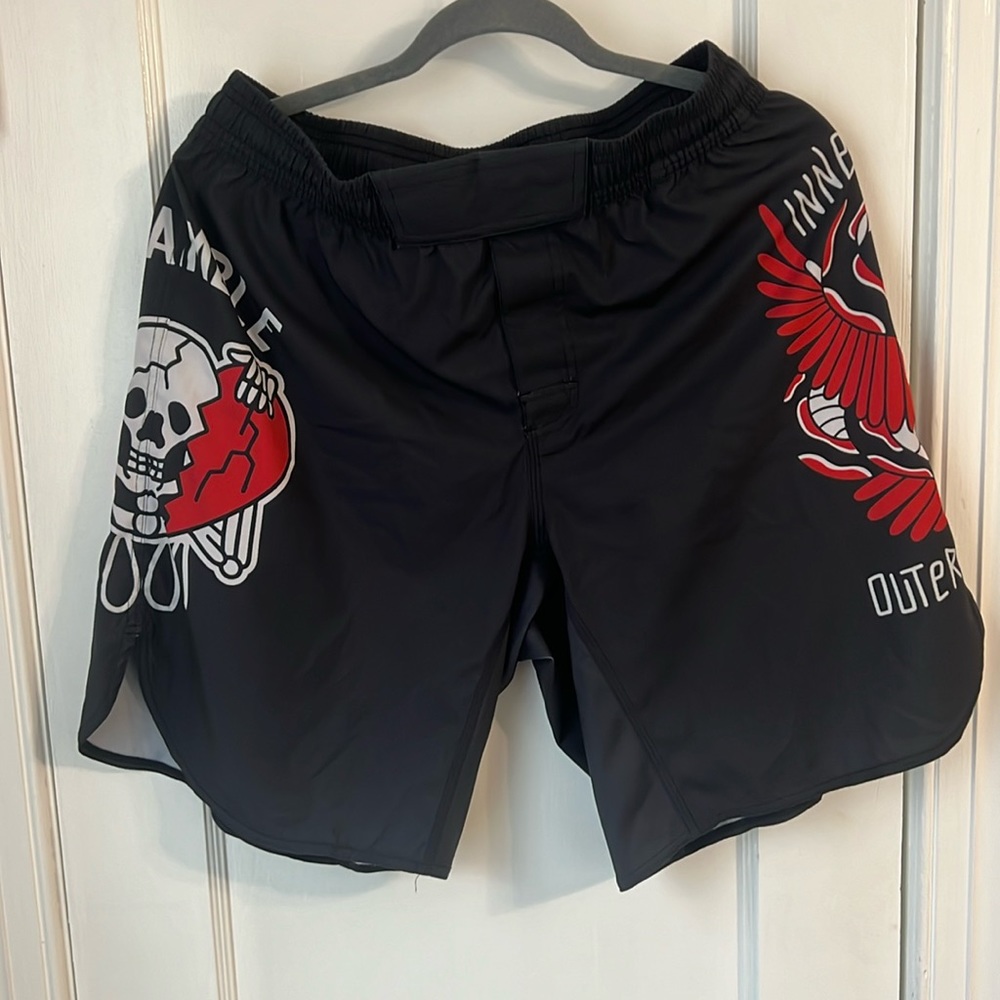 Scramble Brand “Inner Peace, Outer Violence” Training jiu jitsu BJJ Shorts